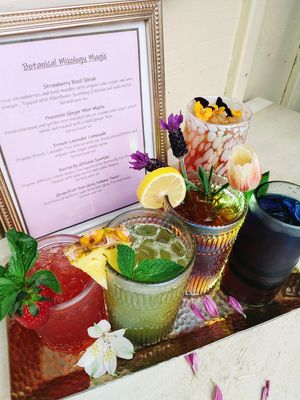 Botanical Mocktails with house-made infusions at The Edible Journey in Port Stanley