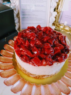 Sour Cherry Cheesecake *Vegan/GF at The Edible Journey in Port Stanley