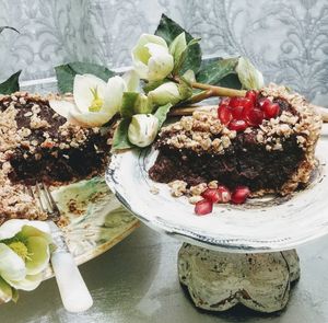 Orange Scented dark Chocolate Date Tart *Vegan/GF at The Edible Journey in Port Stanley