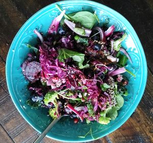 Purples and Greens Salad *Vegan/GF at The Edible Journey in Port Stanley