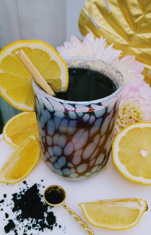 Charcoal Lemon Water at The Edible Journey in Port Stanley