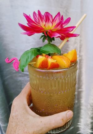 Peach Apricot Basil Mojito (non-alcoholic) at The Edible Journey in Port Stanley