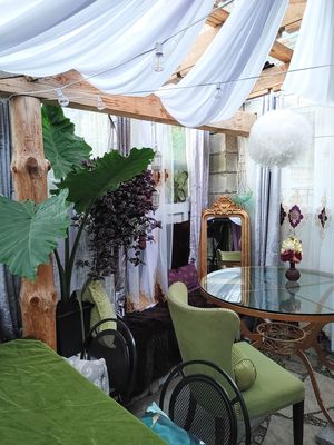 Our enclosed (outdoor) Zen Patio for dining at The Edible Journey in Port Stanley