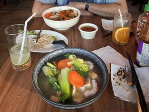 Soup and lemongrass tofu  at Thanh Thanh Cafe in San Francisco