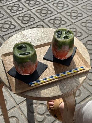 Outside seating  at Bonsai Coffee & Matcha in Barcelona