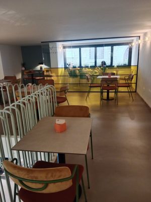 Also upstairs seating area (way bigger than in the picture) at Cortese in Florence