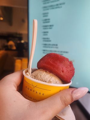 Gelato at Cortese in Florence