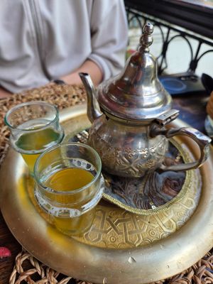 Moroccan mint tea at La Pergola in Marrakech
