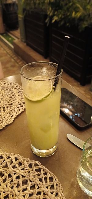 Fresh lemon juice at La Pergola in Marrakech