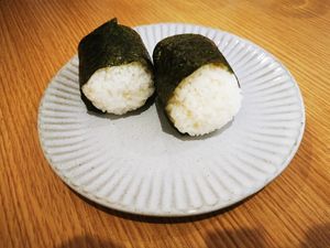 Onigiri with tuna vegan at Hachidori Table - ハチドリTable in Kyoto