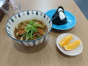 Good Udon and Plum onigiri at Hachidori Table - ハチドリTable in Kyoto