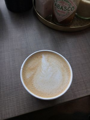 Cappuccino to go with oat milk at Goodies Berlin - Schlachtensee in Berlin