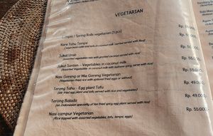 Menu 2 - September 2024 at Warung Lu Putu in Manggis