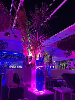 Neon relaxing vibes   at Cafe Paris in Santa Pola