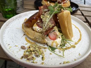 Vegan James, Jules & the giant peach  at Utter Waffle - Balham in South West London