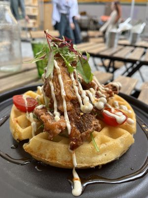 Vegan wafflin’ Chick’n   at Utter Waffle - Balham in South West London