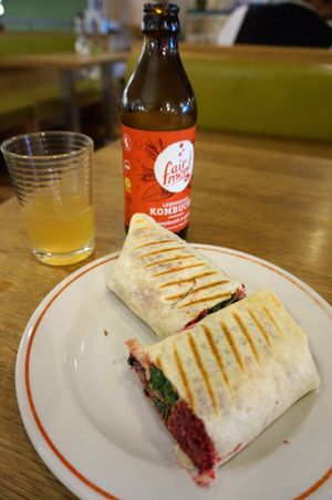 Wrap + Kombucha at Goodies Berlin - Globetrotter - Maybe closed in Berlin