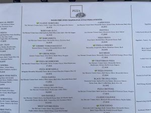 Minus the cheese there are so many options. I didn’t ask about vegan cheese. I didn’t have a pizza but someone else did and it looked incredible!  at Vanilia in Santorini