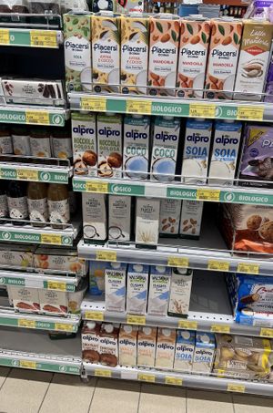 Milk alternatives   at Conad in Vlora