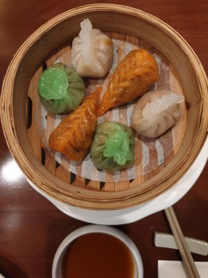 Assorted dim sum at Tofu Vegan - Charlotte in London