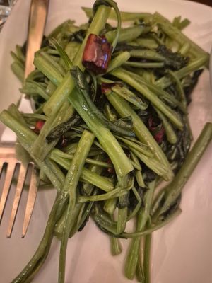 Water spinach at Tofu Vegan - Charlotte in London
