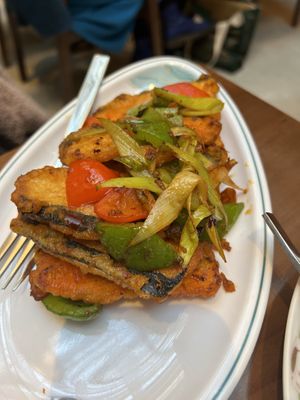 Twice cooked fisc   at Tofu Vegan - Charlotte in London