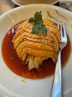 Celery and chicken  at Tofu Vegan - Charlotte in London