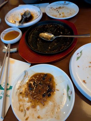 Brutal honesty: I remembered to take a picture when everything was gone 😅 at Tofu Vegan - Charlotte in London