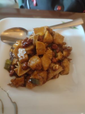 Gong Bao ch'ckn with peanuts (recommend) at Tofu Vegan - Charlotte in London