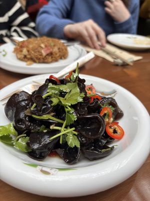 Cloud ear fungus salad - really recommend this  at Tofu Vegan - Charlotte in London