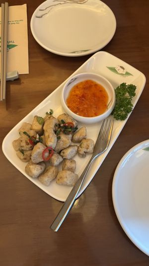 Deep fried king oyster mushrooms, delicious!  at Tofu Vegan - Charlotte in London