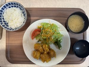 Deep-fried cauliflower with sweet and sour sauce.  at MERCY Vegan Factory - Kyoto Station in Kyoto