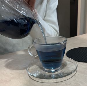 Butterfly pea tea   at MERCY Vegan Factory - Kyoto Station in Kyoto