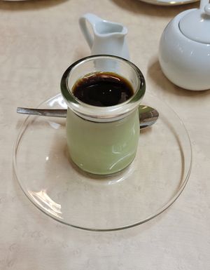Matcha pudding at MERCY Vegan Factory - Kyoto Station in Kyoto