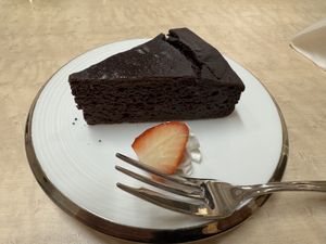 chocolate cake  at MERCY Vegan Factory - Kyoto Station in Kyoto