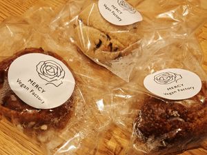 Rolls and buns at MERCY Vegan Factory - Kyoto Station in Kyoto