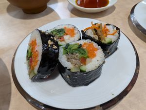 Vegan handrolled sushi at MERCY Vegan Factory - Kyoto Station in Kyoto