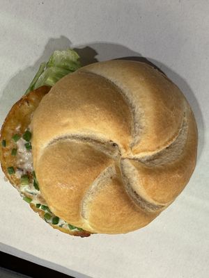 vegan potato patty roll  at backWERK - Hachmannplatz in Hamburg