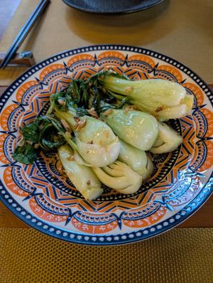 Bok choy at Joto Ramen in Nairobi
