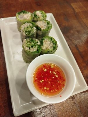 Vegan pork rolls at Everyday Vegan in Da Nang