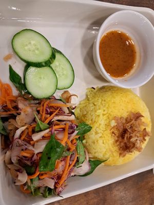 'Chicken'and rice at Everyday Vegan in Da Nang