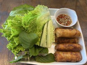 Spring rolls   at Everyday Vegan in Da Nang