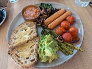 Vegan breakfast at Bottle and Thyme in Chesterfield