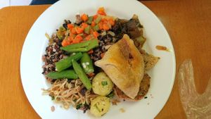 My father's plate at O Vegetariano in Recife