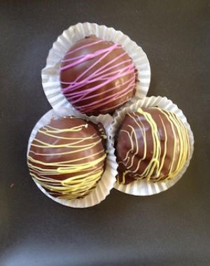 Vegan cake balls at Mystic Treats at Mystic Treats in Ashland