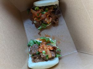 Teriyaki waygu bao buns at Hidden Leaf Cafe in Columbus