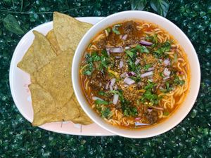 Birria Ramen at Hidden Leaf Cafe in Columbus