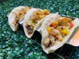 Killer B Jerk Tacos at Hidden Leaf Cafe in Columbus