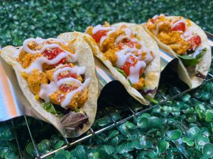 Red Hot Habanero Tacos at Hidden Leaf Cafe in Columbus