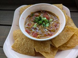 Rotails chip and dip at Hidden Leaf Cafe in Columbus